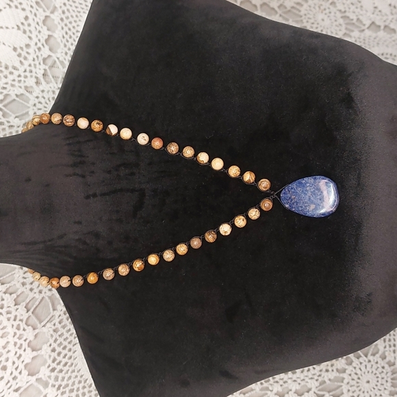 Handmade Jasper & Sodalite Necklace, Handcrafted, by Rust Belt Raised - Picture 2 of 16
